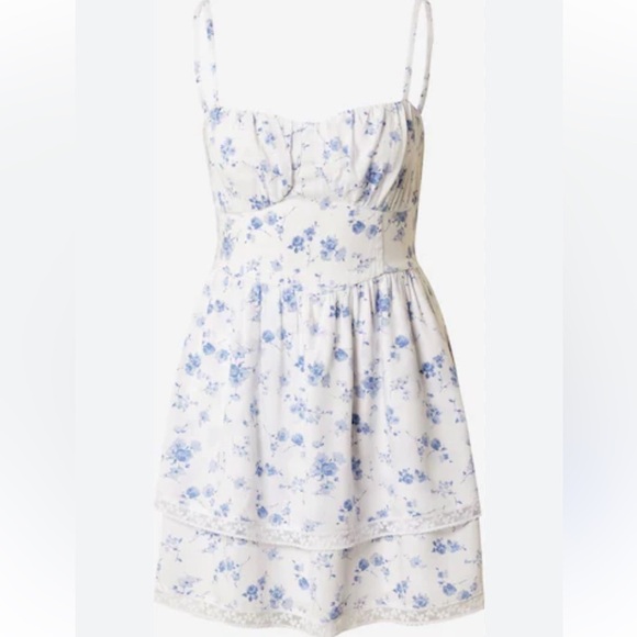 Hollister blue floral mini dress size XS - Picture 3 of 6